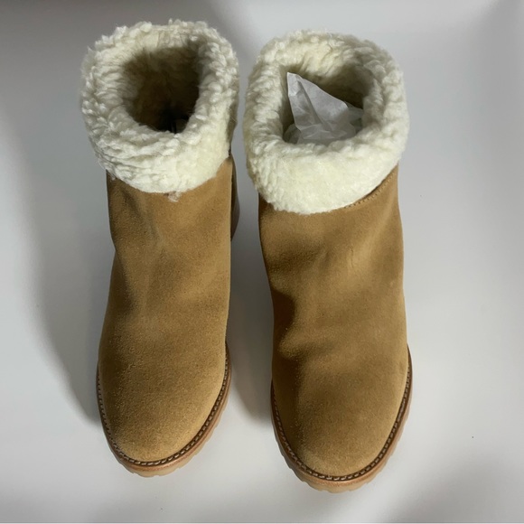 Jack Rogers Women’s Stella Suede Sherpa Oak Color Boot Size 8.0; Made in Mexico - Picture 8 of 16